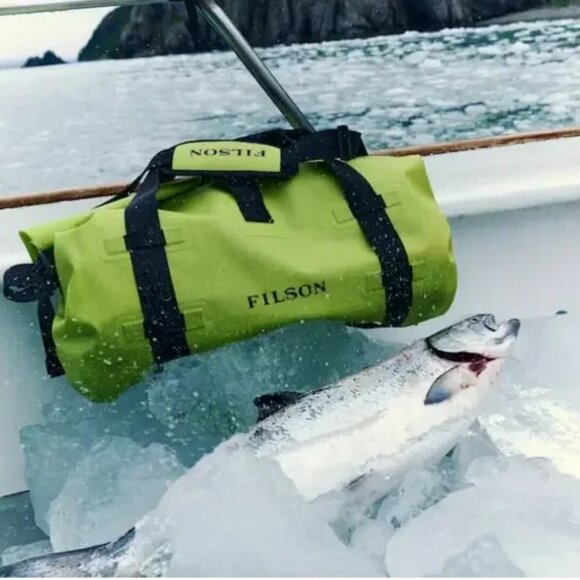 FILSON Waterproof Dry Duffle Bag  - Medium Laser Green NWT - Picture 4 of 9